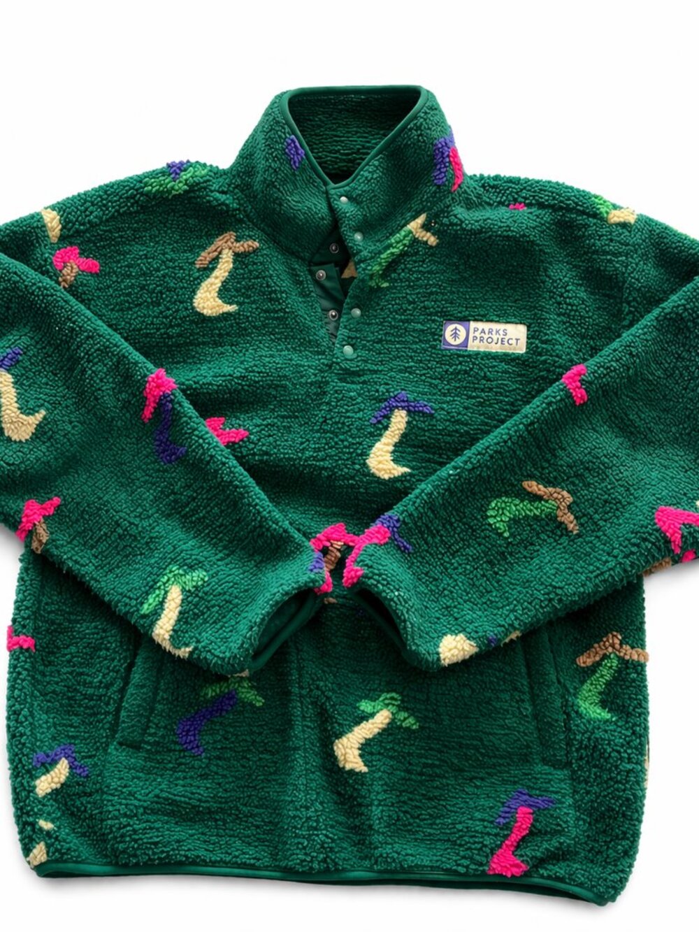 Rare Parks Project "Power to the Parks Shrooms" Trail Fleece jacket